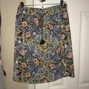 Loft paisley skirt
